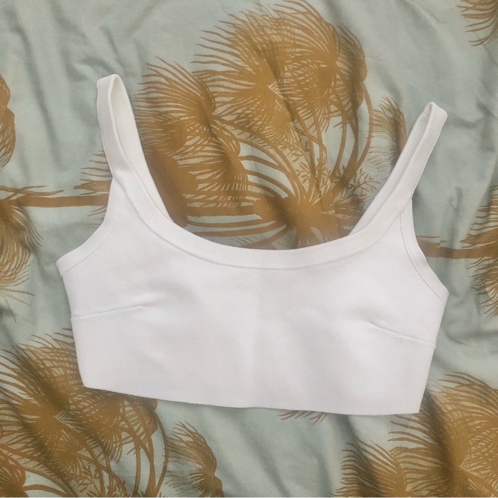 Babaton sculpt crop top structured bralette M